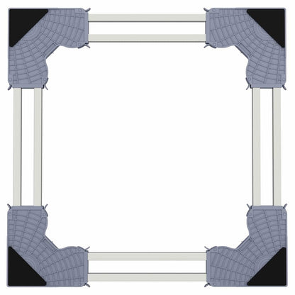 Base para Máquina de Lavar Manual Cinzeto 67 x 67 x 12 cm Metal
