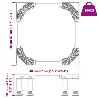Base para máquina de lavar roupa Cinzeto 67 x 67 x 21,5 cm