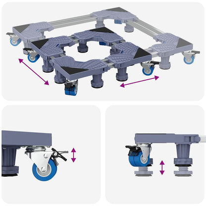 Base para máquina de lavar roupa Manual Cinzeto 67 x 67 x 12 cm