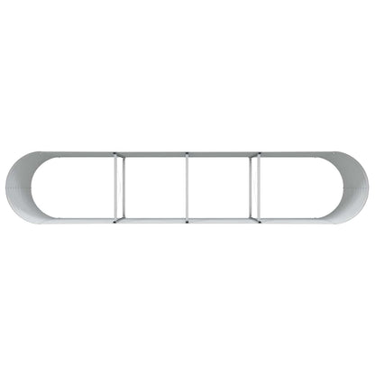 Canteiro de jardim elevado Castanho 400 x 80 x 81 cm Aço