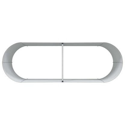 Canteiro de jardim elevado Castanho 240 x 80 x 81 cm Aço