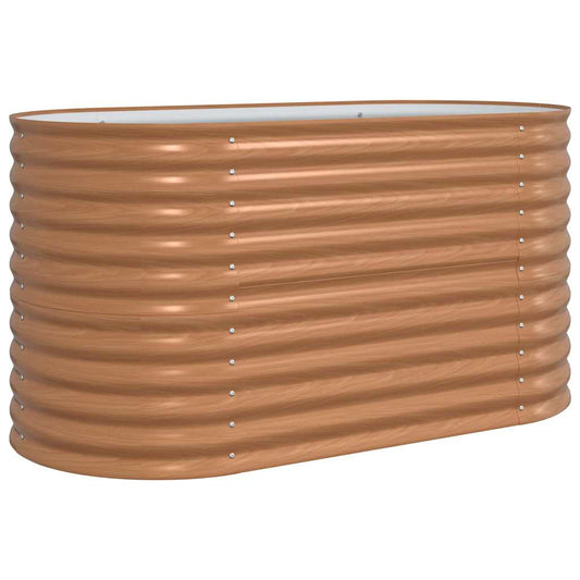 Canteiro de jardim elevado Castanho 160 x 80 x 81 cm Aço