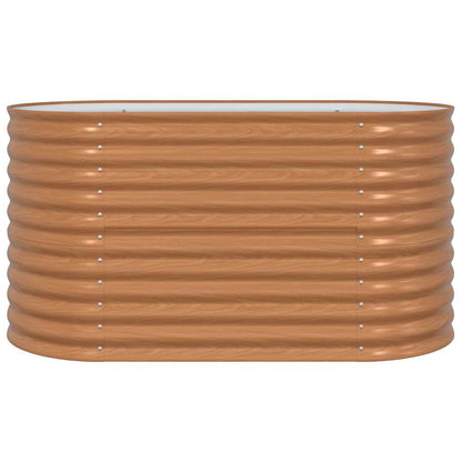 Canteiro de jardim elevado Castanho 160 x 80 x 81 cm Aço