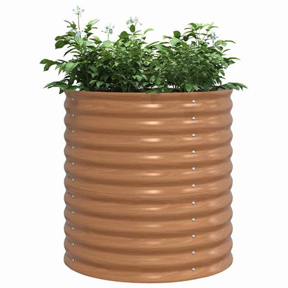 Canteiro de jardim elevado Castanho 80 x 80 x 81 cm Aço