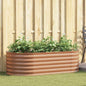 Canteiro de jardim elevado Castanho 160 x 80 x 44 cm Aço