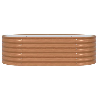 Canteiro de jardim elevado Castanho 160 x 80 x 44 cm Aço