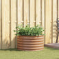 Canteiro de jardim elevado Castanho 80 x 80 x 44 cm Aço