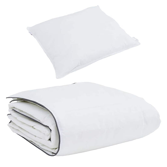 Duvet de Inverno com Travesseiro 2 pcs Branco Pena de ganso