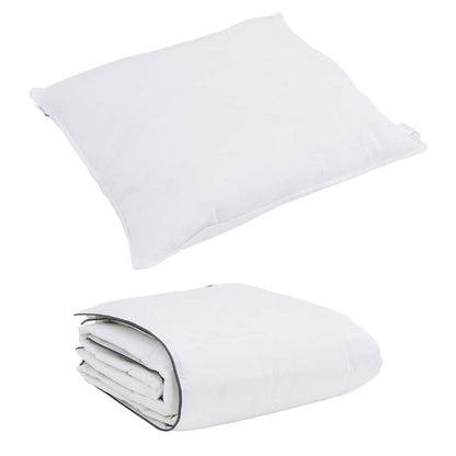 Duvet de Inverno com Travesseiro 2 pcs Branco Pena de ganso