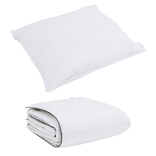 Duvet de Inverno com Travesseiro 2 pcs Branco Pena de ganso