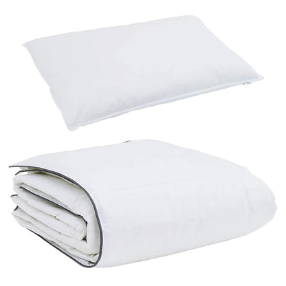 Duvet de Inverno com Travesseiro 2 pcs Branco Pena de ganso