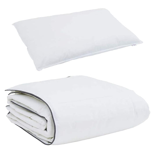 Duvet de Inverno com Travesseiro 2 pcs Branco Pena de ganso