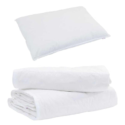 Duvet com Travesseiro 2 pcs Branco Pena de ganso