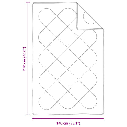 Edredom para Todas as Estações 2 pcs Branco Microfibra