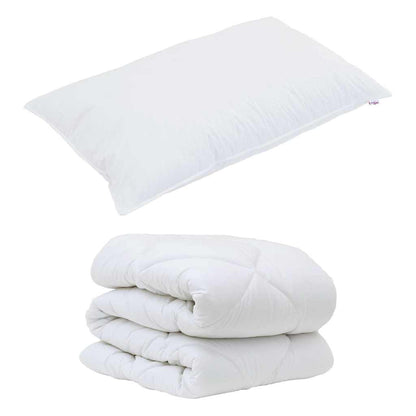 Duvem com Travesseiro com travesseiro 2 pcs Branco Microfibra
