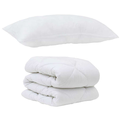Conjunto de Edredom com travesseiro 2 pcs Branco Microfibra