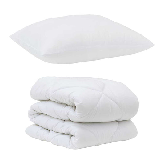 Conjunto de Edredom com travesseiro 2 pcs Branco Microfibra