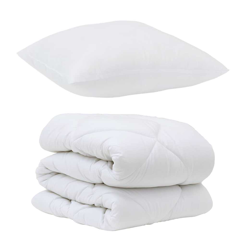 Conjunto de Edredom com travesseiro 2 pcs Branco Microfibra