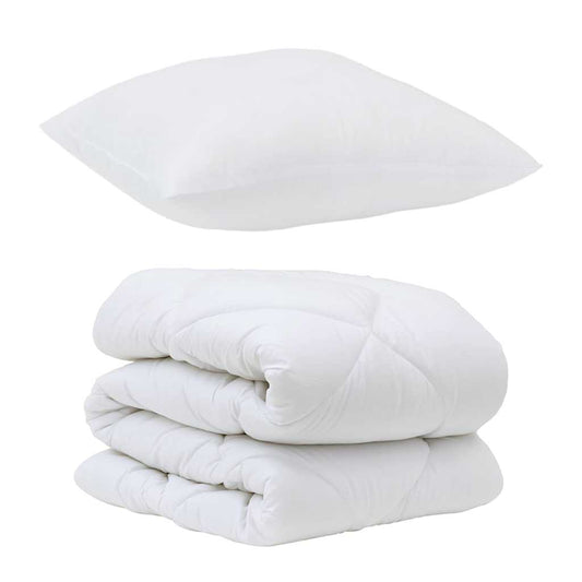 Conjunto de Edredom com travesseiro 2 pcs Branco Microfibra