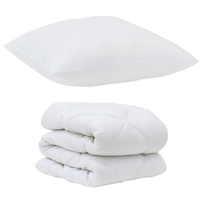 Conjunto de Edredom com travesseiro 2 pcs Branco Microfibra