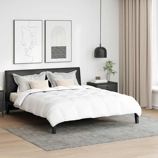 Conjunto de Edredom 3 pcs Branco Microfibra e Algodão