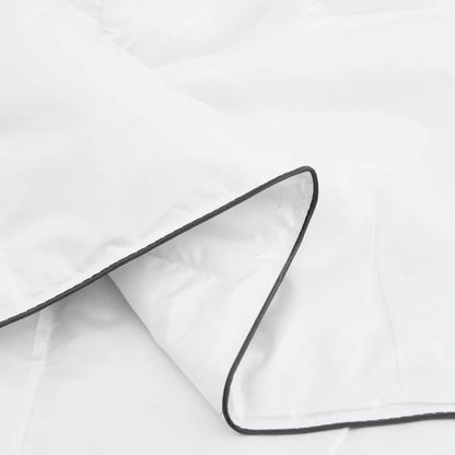 Conjunto de Edredom 3 pcs Branco Microfibra e Algodão