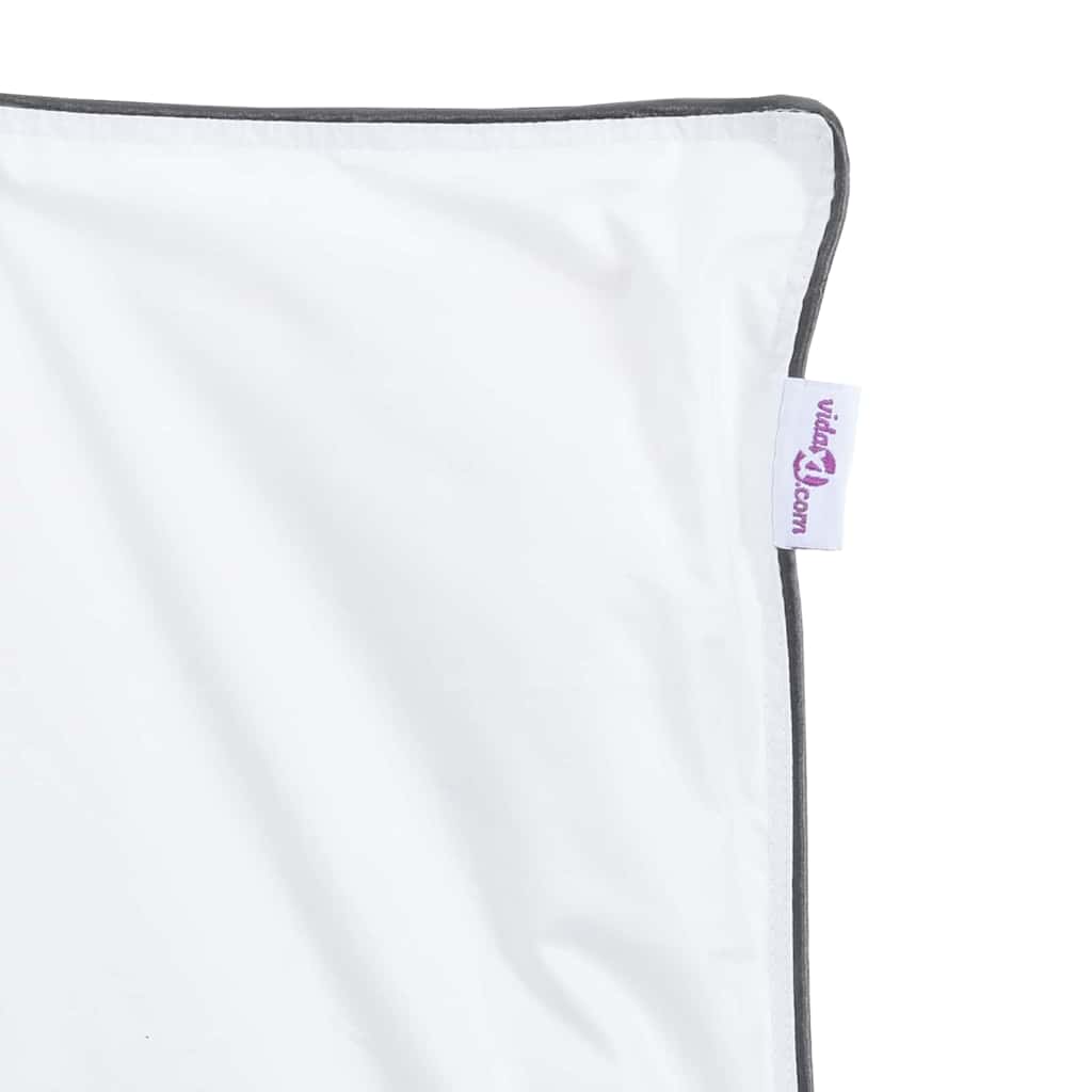 Conjunto de Edredom 3 pcs Branco Microfibra e Algodão