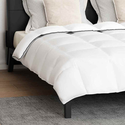 Conjunto de Edredom 3 pcs Branco Microfibra e Algodão