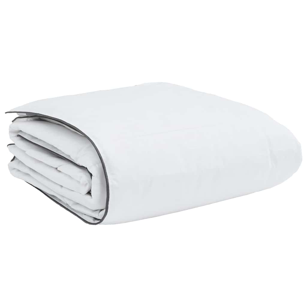 Conjunto de Edredom 3 pcs Branco Microfibra e Algodão