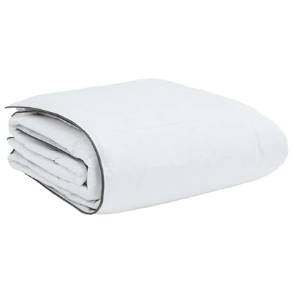 Conjunto de Edredom 3 pcs Branco Microfibra e Algodão