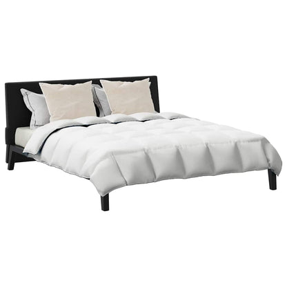Conjunto de Edredom 3 pcs Branco Microfibra e Algodão