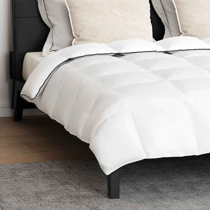 Conjunto de Edredom 3 pcs Branco Microfibra e Algodão