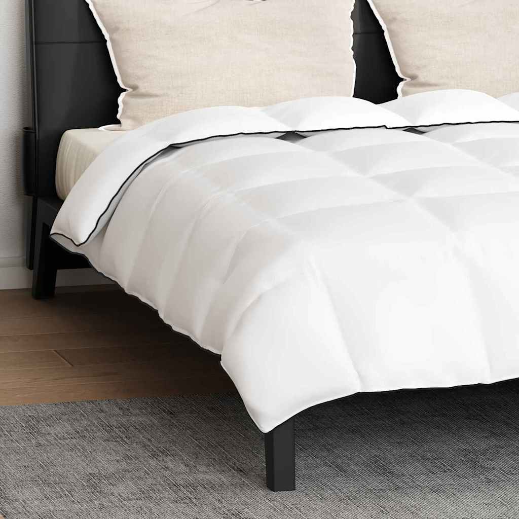 Conjunto de Edredom 3 pcs Branco Microfibra e Algodão