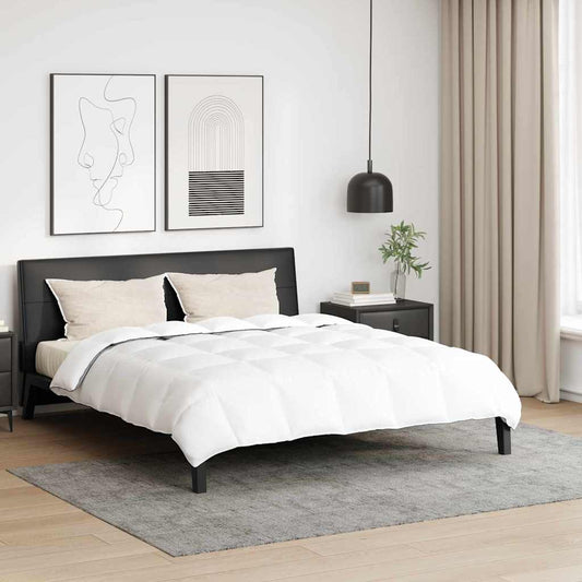 Conjunto de Edredom 3 pcs Branco Microfibra e Algodão
