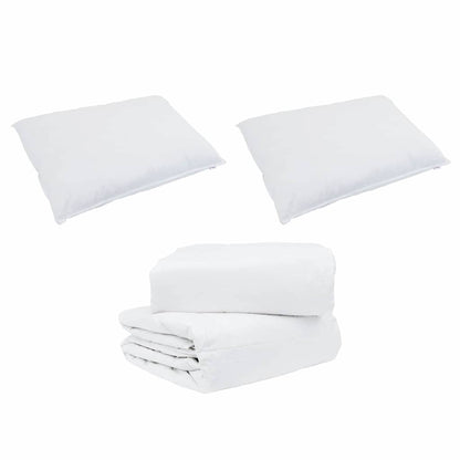 Conjunto de Edredom com travesseiro 3 pcs Branco Pena de ganso