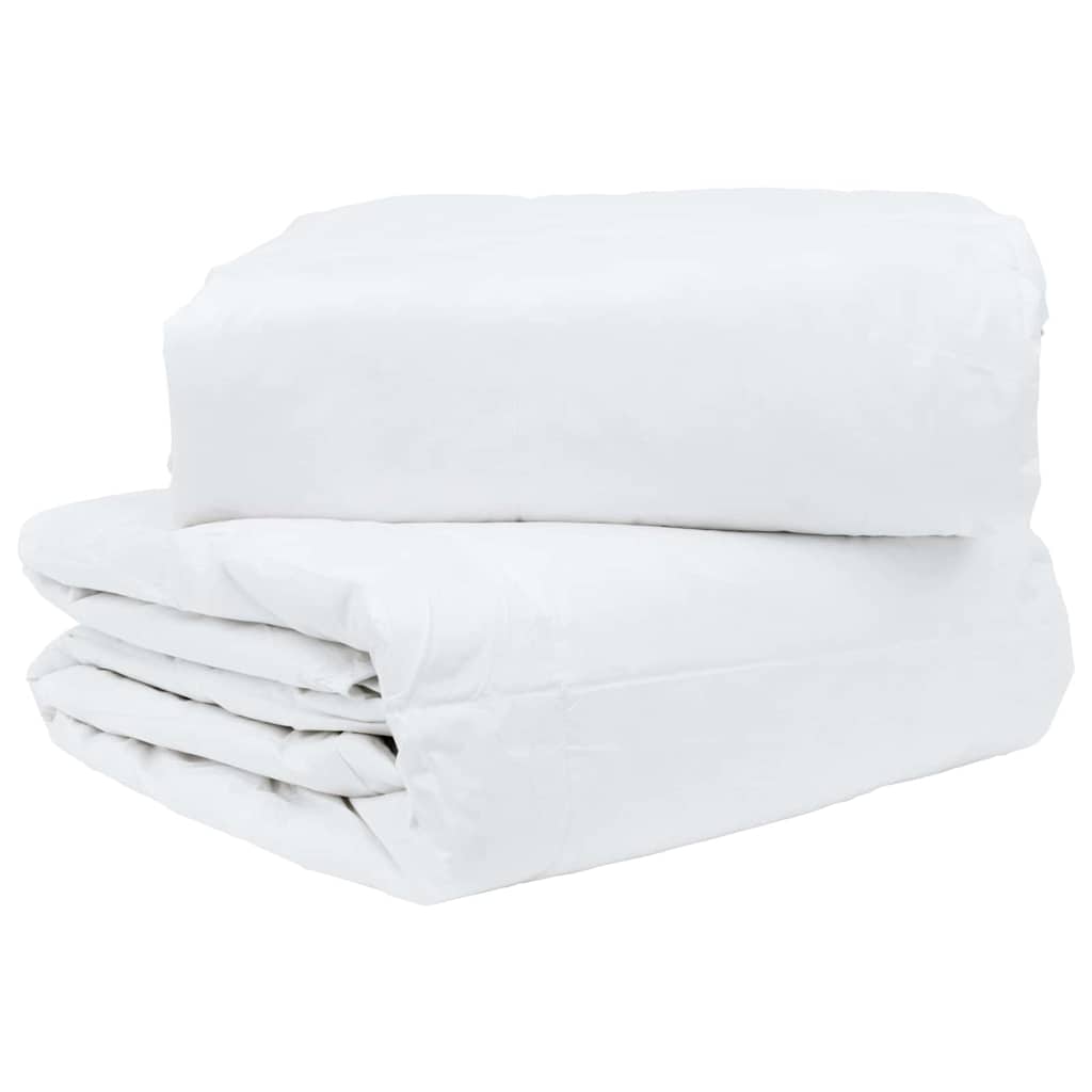 Conjunto de Edredom com travesseiro 3 pcs Branco Pena de ganso