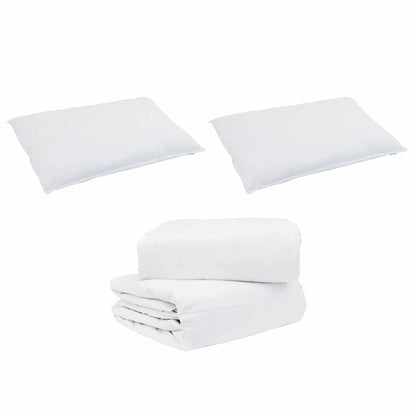 Conjunto de Edredom com travesseiro 3 pcs Branco Pena de ganso