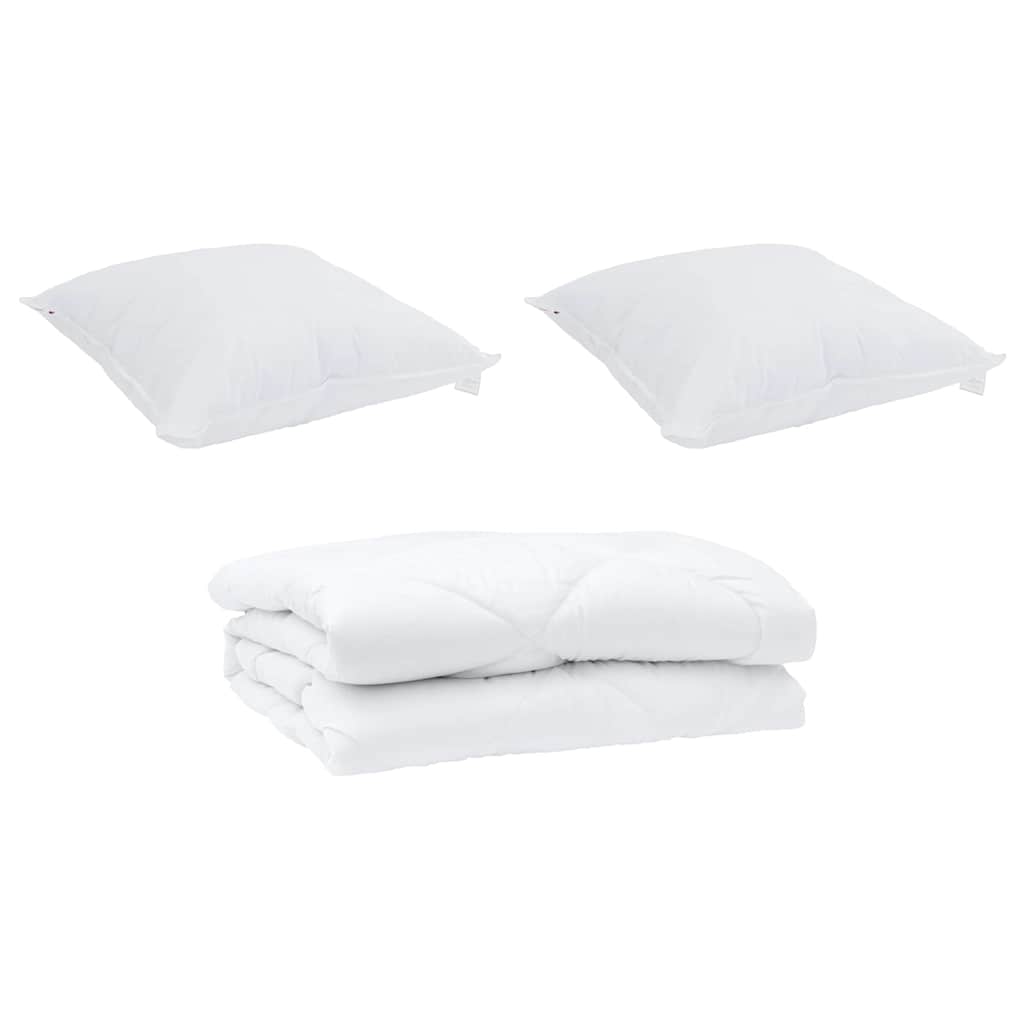 Edredão com travesseiro 3 pcs Branco Microfibra