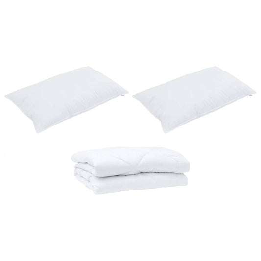 Edredão com travesseiro 3 pcs Branco Microfibra