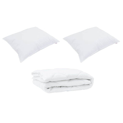 Duvet para Todas as Estações 3 pcs Branco Microfibra