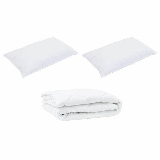 Duvet para Todas as Estações 3 pcs Branco Microfibra