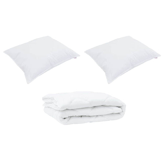 Duvet para Todas as Estações 3 pcs Branco Microfibra
