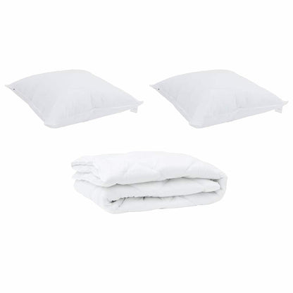 Duvet para Todas as Estações 3 pcs Branco Microfibra