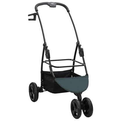Carrinho de Pet Dobrável Ajustável Verde 78 x 54 x 101 cm