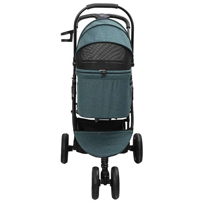 Carrinho de Pet Dobrável Ajustável Verde 78 x 54 x 101 cm
