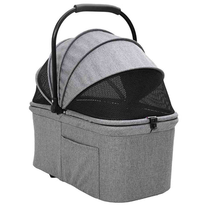Carrinho de Pet Dobrável Ajustável Cinzeto 78 x 54 x 101 cm