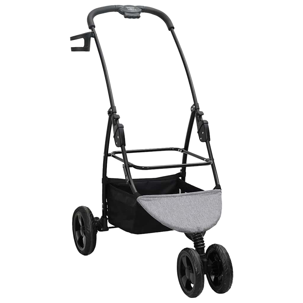 Carrinho de Pet Dobrável Ajustável Cinzeto 78 x 54 x 101 cm