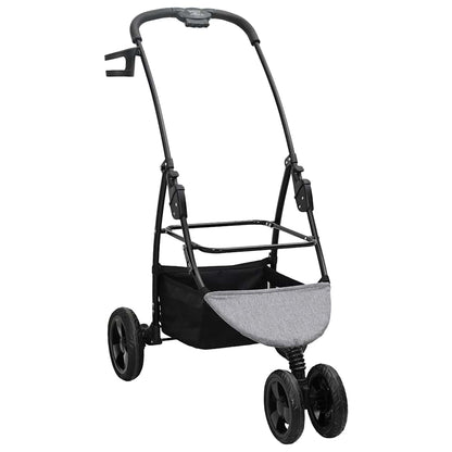 Carrinho de Pet Dobrável Ajustável Cinzeto 78 x 54 x 101 cm