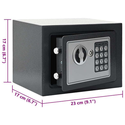 Cofre Digital com bloqueio Cinzento escuro 23 x 17 x 17 cm Aço