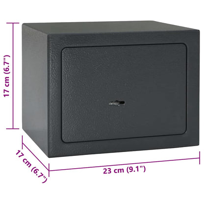 Cofre com bloqueio Cinza escuro RAL7016 17 x 23 x 17 cm Aço